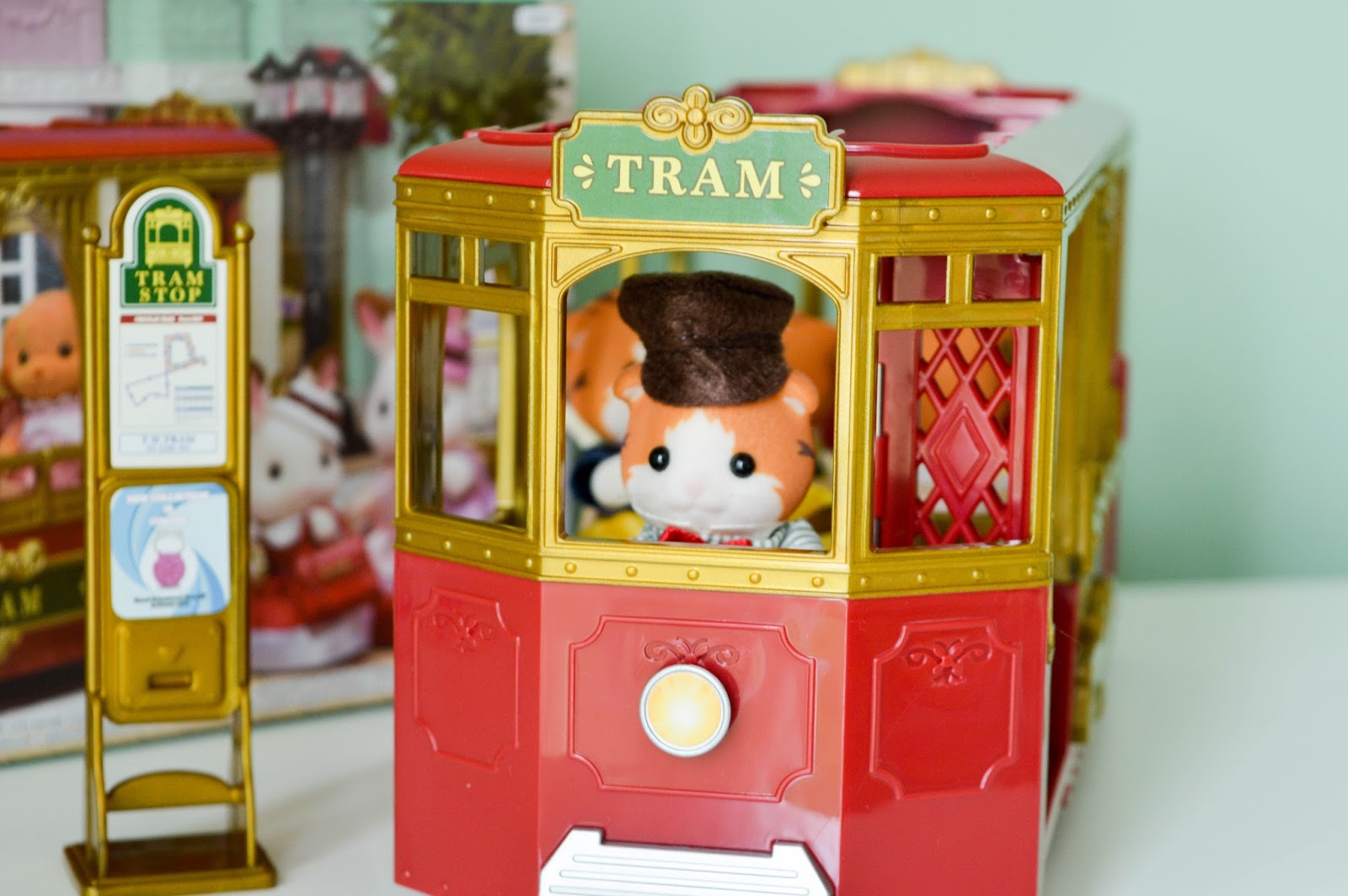 Sylvanian ride online along tram
